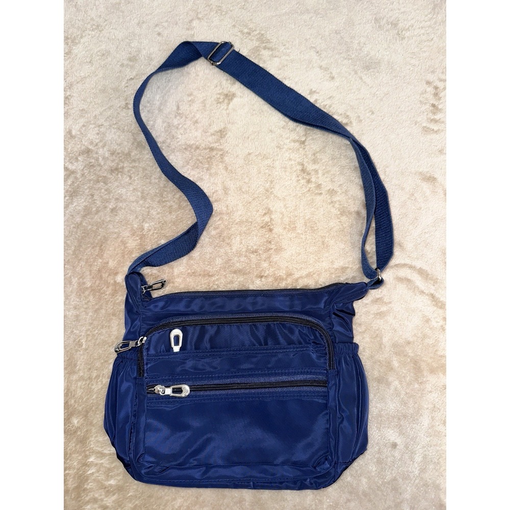 Jie L Shi No Tag Shoulder Bag Pockets Zip Pockets Blue Cross Body Travel